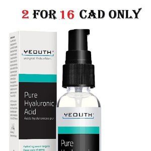 YEOUTH -Pure Hyaluronic Acid Serum For Face -Perfect 4 Anti Aging 1 OZ set of 2